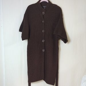Style & Co Brown Sweater Coat XL